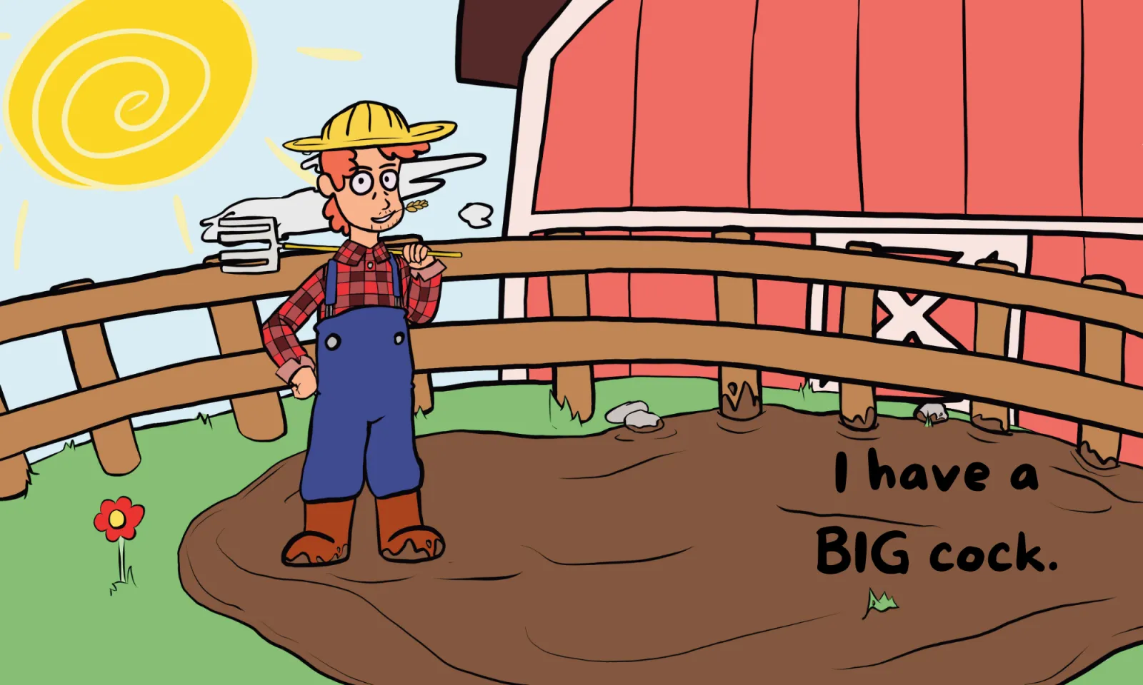 I Have a Big Cock — the farmer and his big cock on the farm